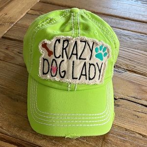 Distressed CRAZY DOG LADY hat